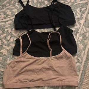 Calvin Klein Black and Beige Bralette Set